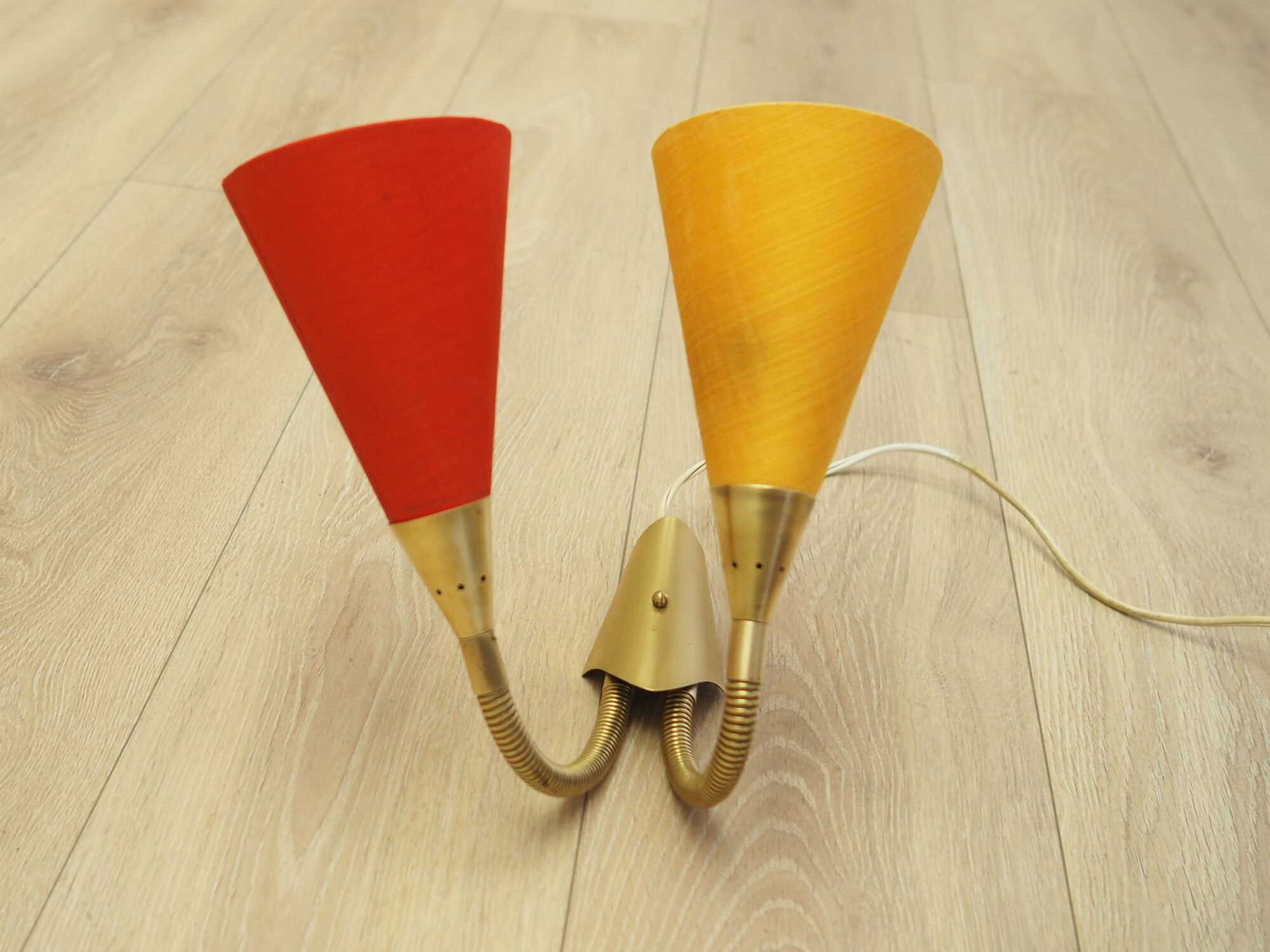 Vintage wall lamp metal textile multi-colored 1970s 6
