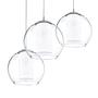 Pendant lamp Bolsano II Glass / Steel 3-light 1