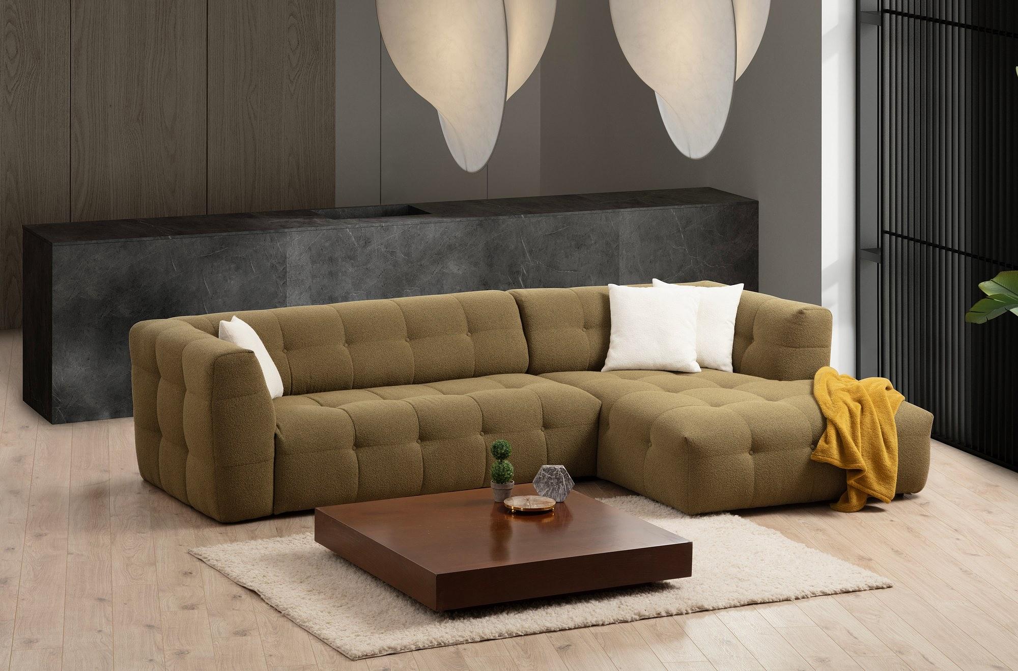 Cady Sofa Chaise Lounge Right Khaki 3