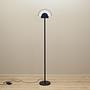 Floor lamp Metal Glass 1970s 1