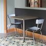 Bistrot Esstisch Faserbeton Edelstahl Grau 5
