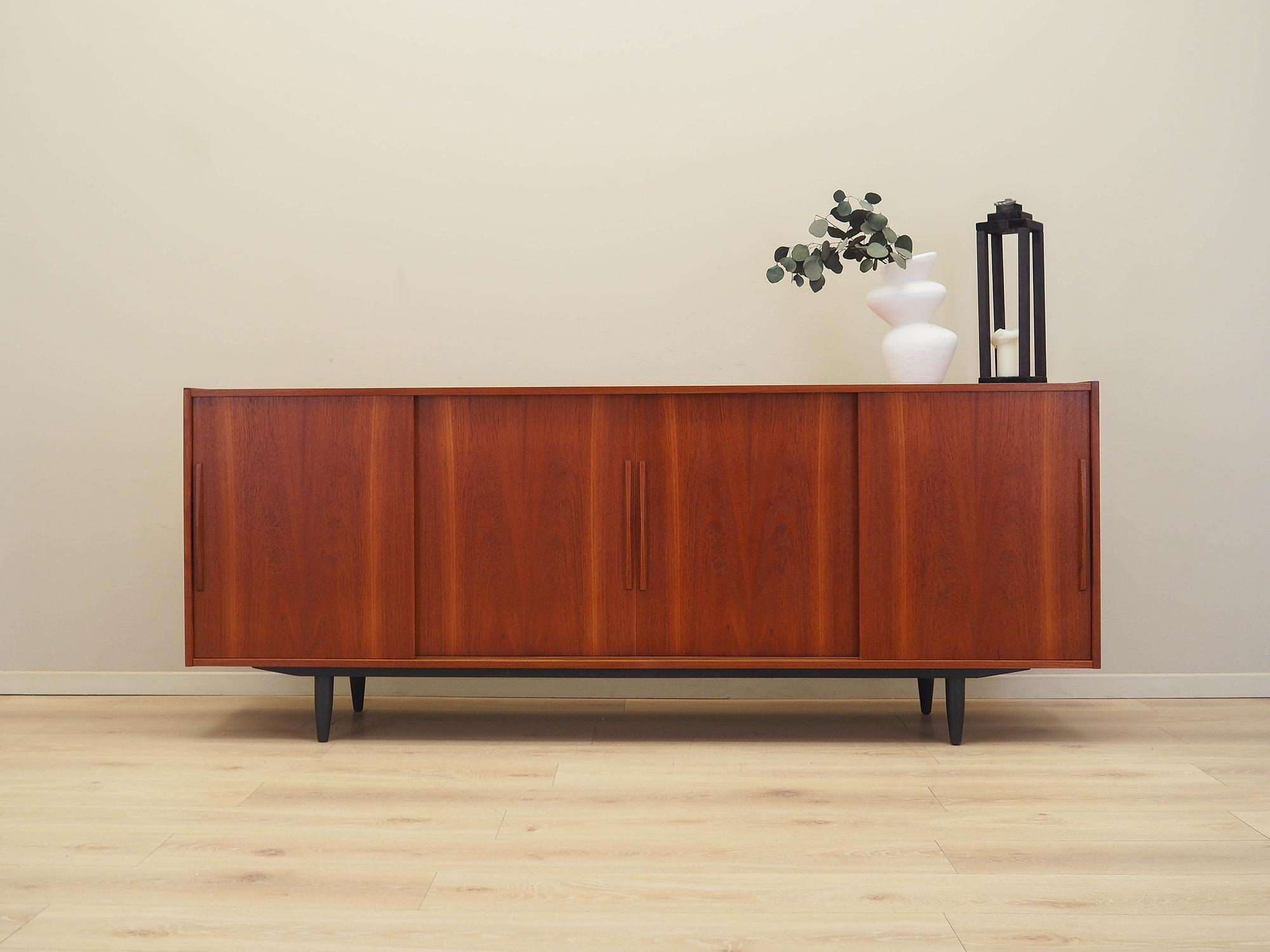 Teak sideboard brown 1970s 1
