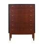 Vintage chest of drawers Teak wood Brown 1960s 0
