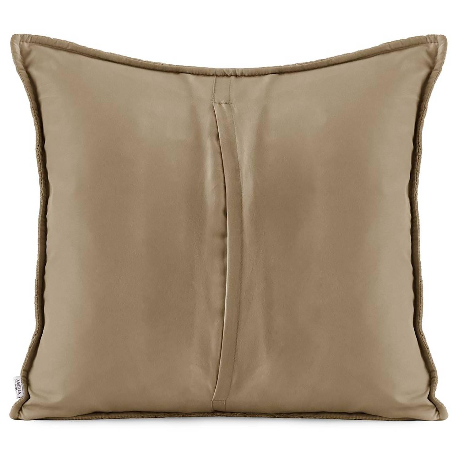 2x Kissenbezug Aila Velvet-Optik Cappuccino 45 x 45 cm 1
