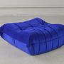 Togo Poltrona e Pouf Set Velluto Blu Cobalto 4