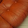 Sofa Leather Red 1970s 12