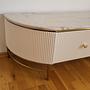 Lowboard Marmor Holz Weiß 3