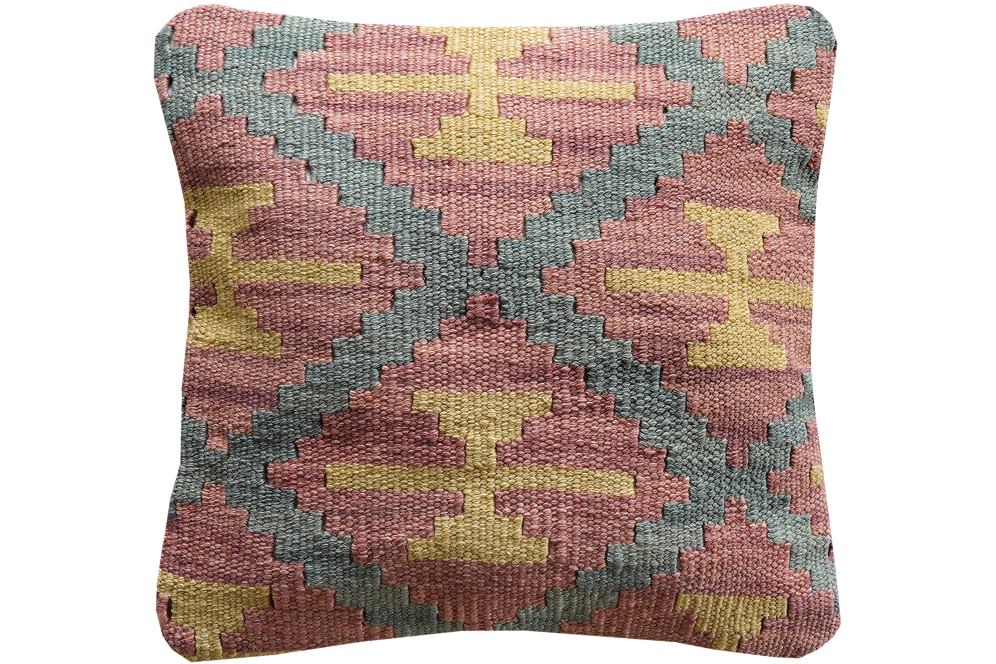 Kelim Kissen Wolle Baumwolle Mehrfarbig 0