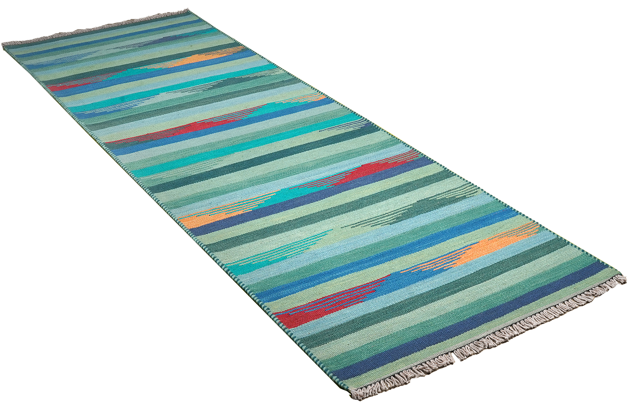 Kilim Gashgai Teppich Wolle Blau 2