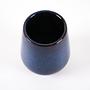  Keramikvase Marineblaue 1970er Jahre 5