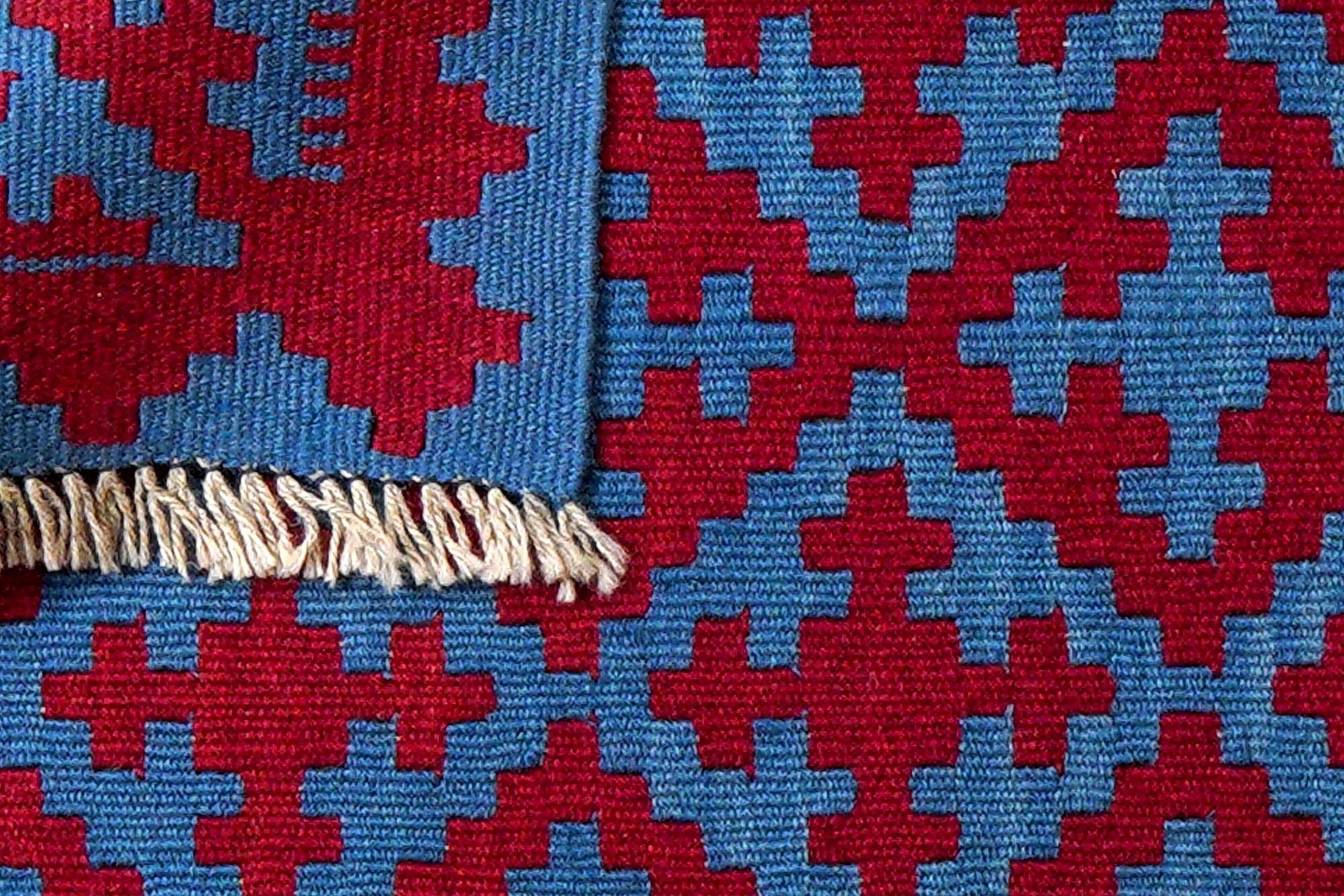 Kilim Gashgai Teppich Blau 4