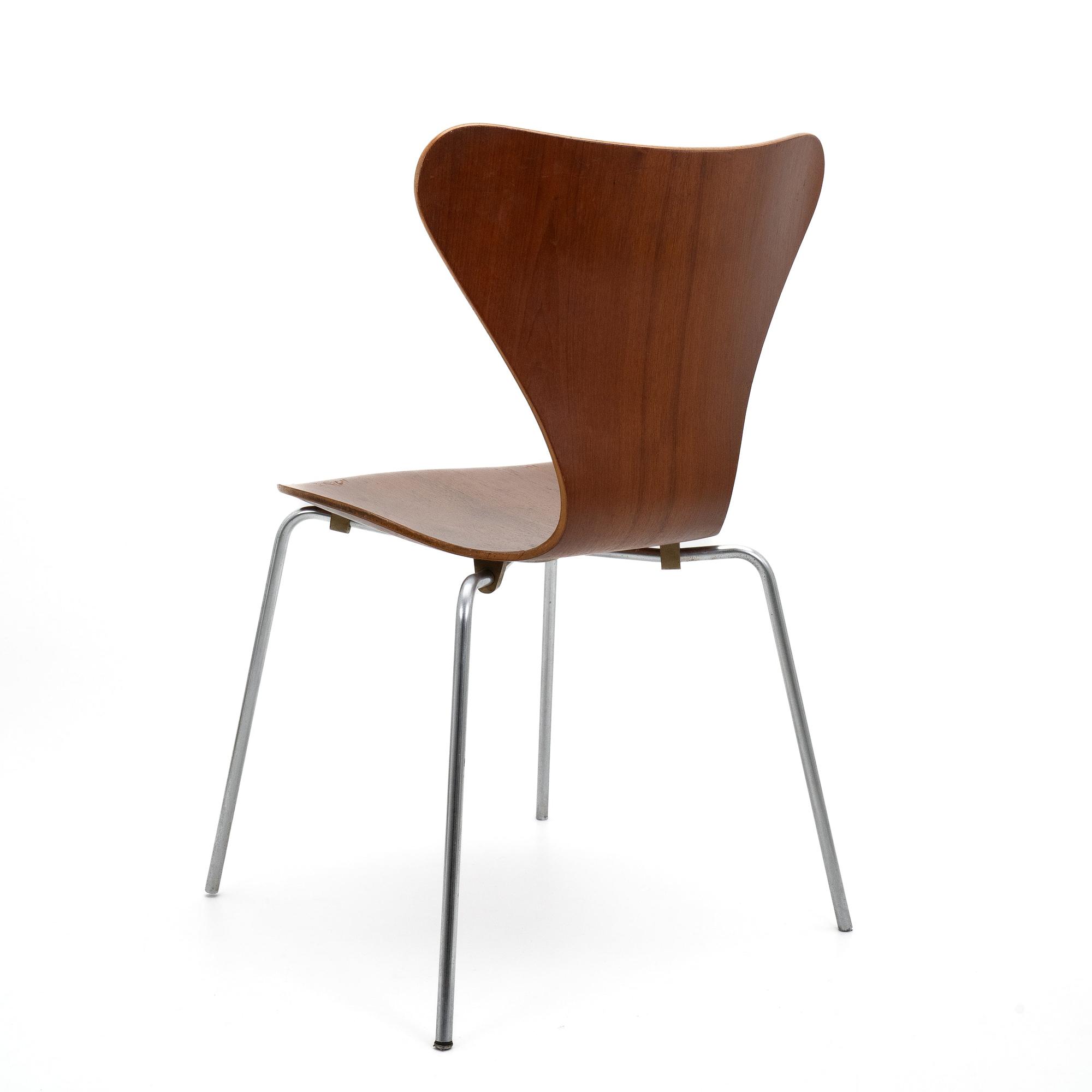 Serie 7 Stuhl Chrom Teakholz von Fritz Hansen 2
