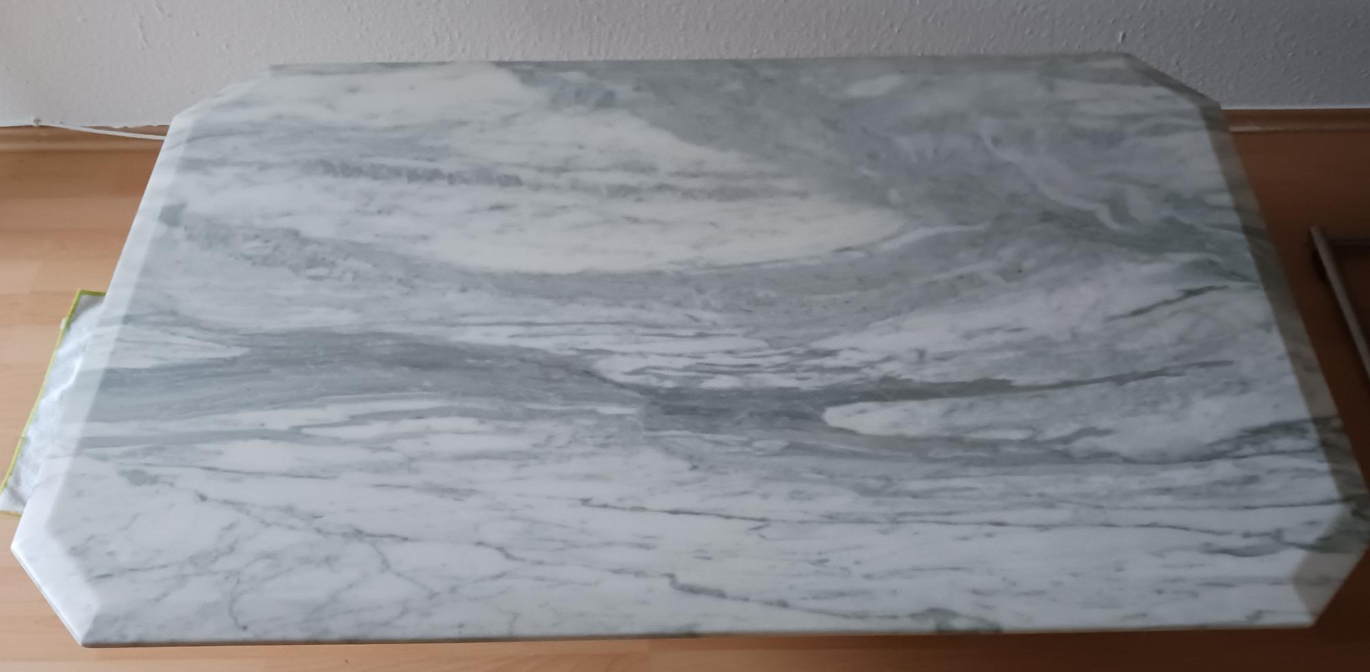 Couchtisch Marmor Grau Weiß  1