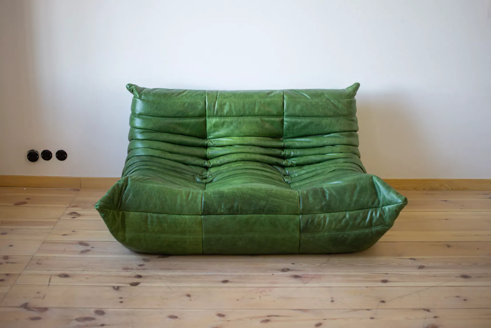 Togo Set Lounge 2 pezzi Pelle Pull-Up Verde 2