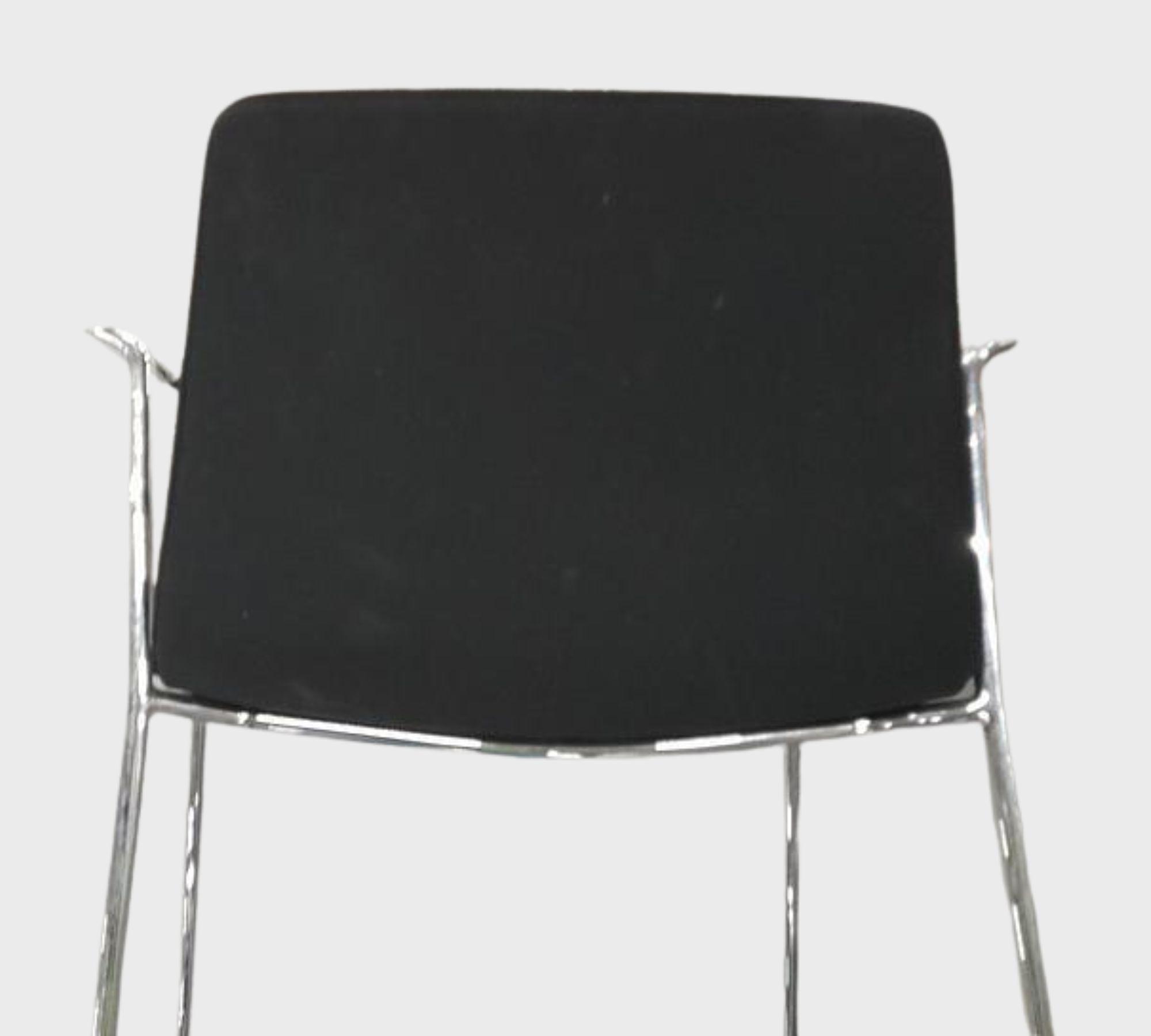 Flex Armlehnstuhl Textil Metall Schwarz 6