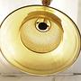 Pendant lamp glass metal gold 1960s 11