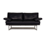 Living Platform Sofa 2-Sitzer Leder Dunkelblau 0