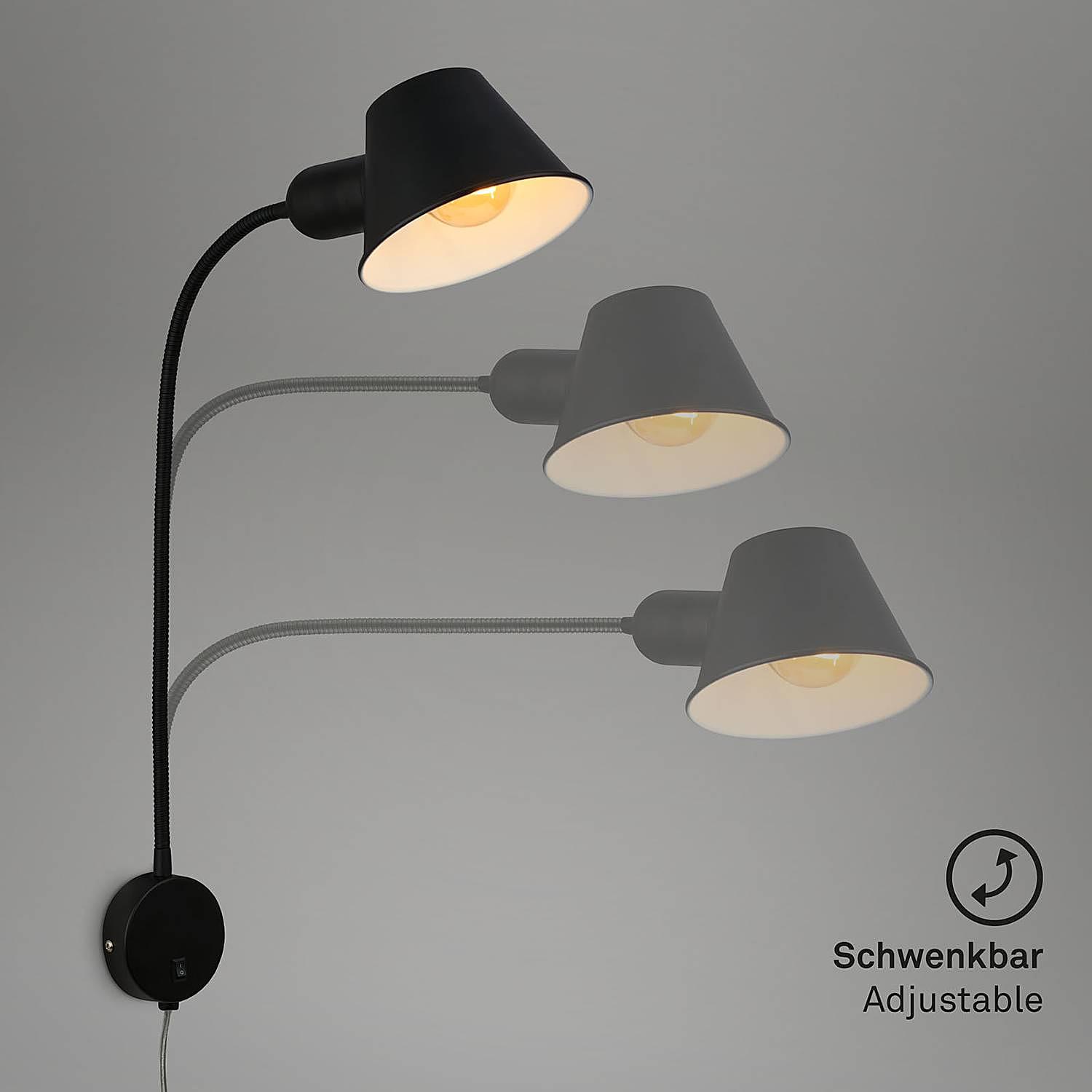 Wandleuchte Brello I Eisen Schwarz 3