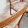 4x Stuhl Teakholz Textil Beige 1970er Jahre  9