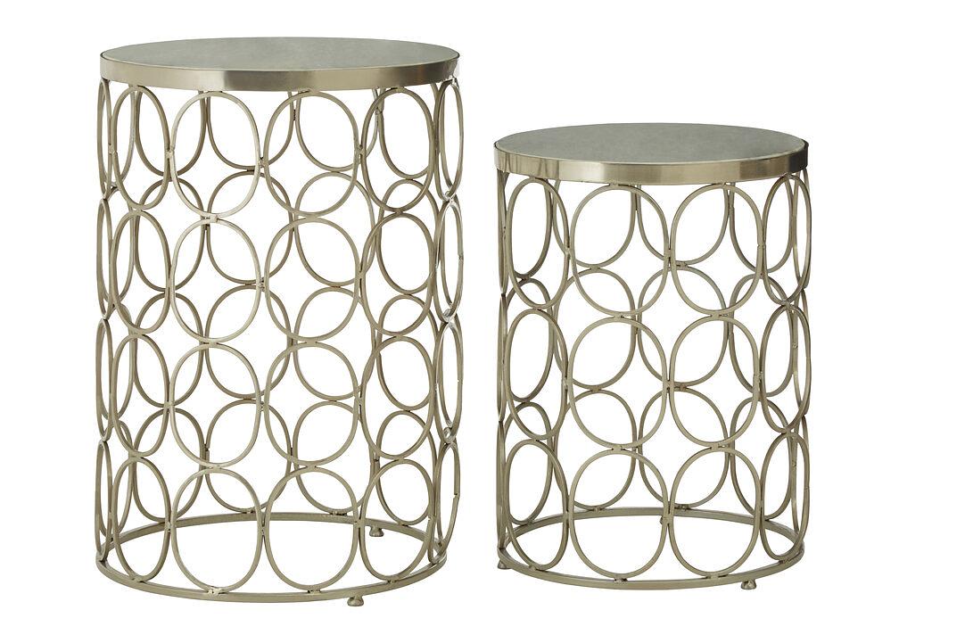 2x Templar Side Table Iron Marble Gold 0
