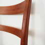 4x Vintage Stuhl Teakholz Textil Beige 1970er Jahre 8