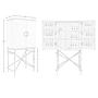 Sideboard aus Stoff und Walnussholz 3272 8