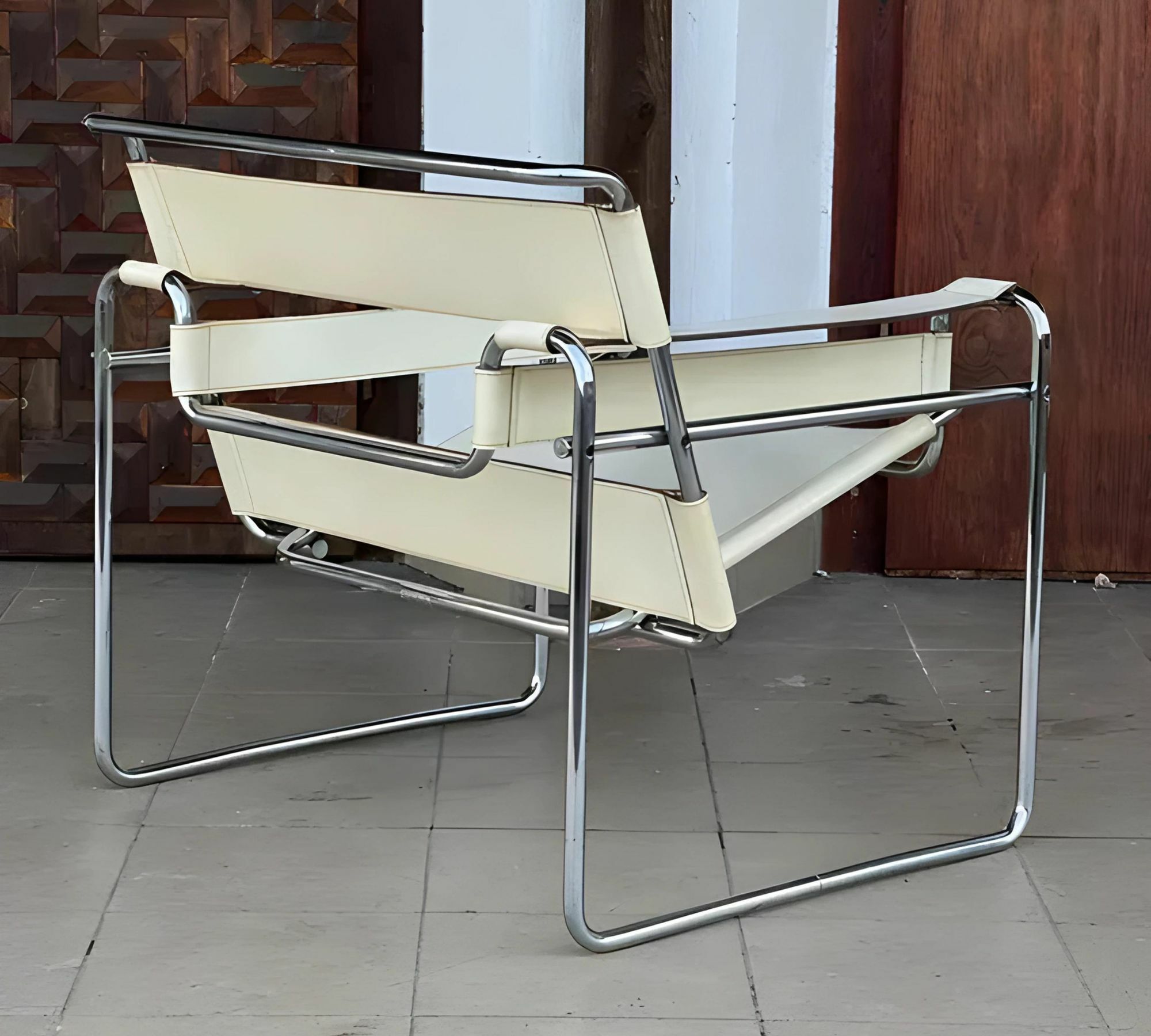 Vintage Marcel Breuer Wassily Chair Weiß 1960er Jahre 1