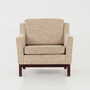 Vintage Sessel Buchenholz Textil Beige 1970er Jahre  1