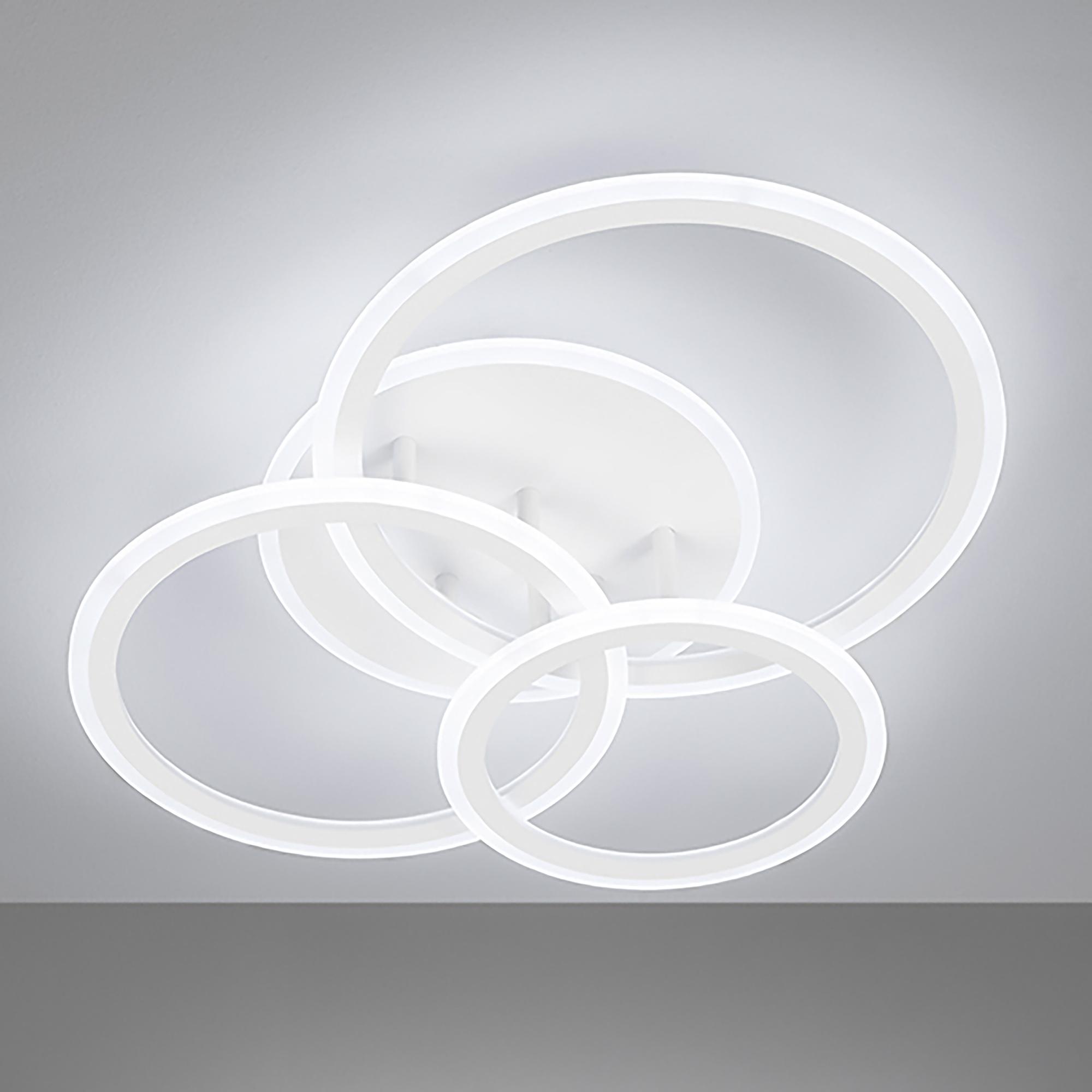 Gelder 1-flammige LED-Deckenleuchte Rund Eisen Weiß 1