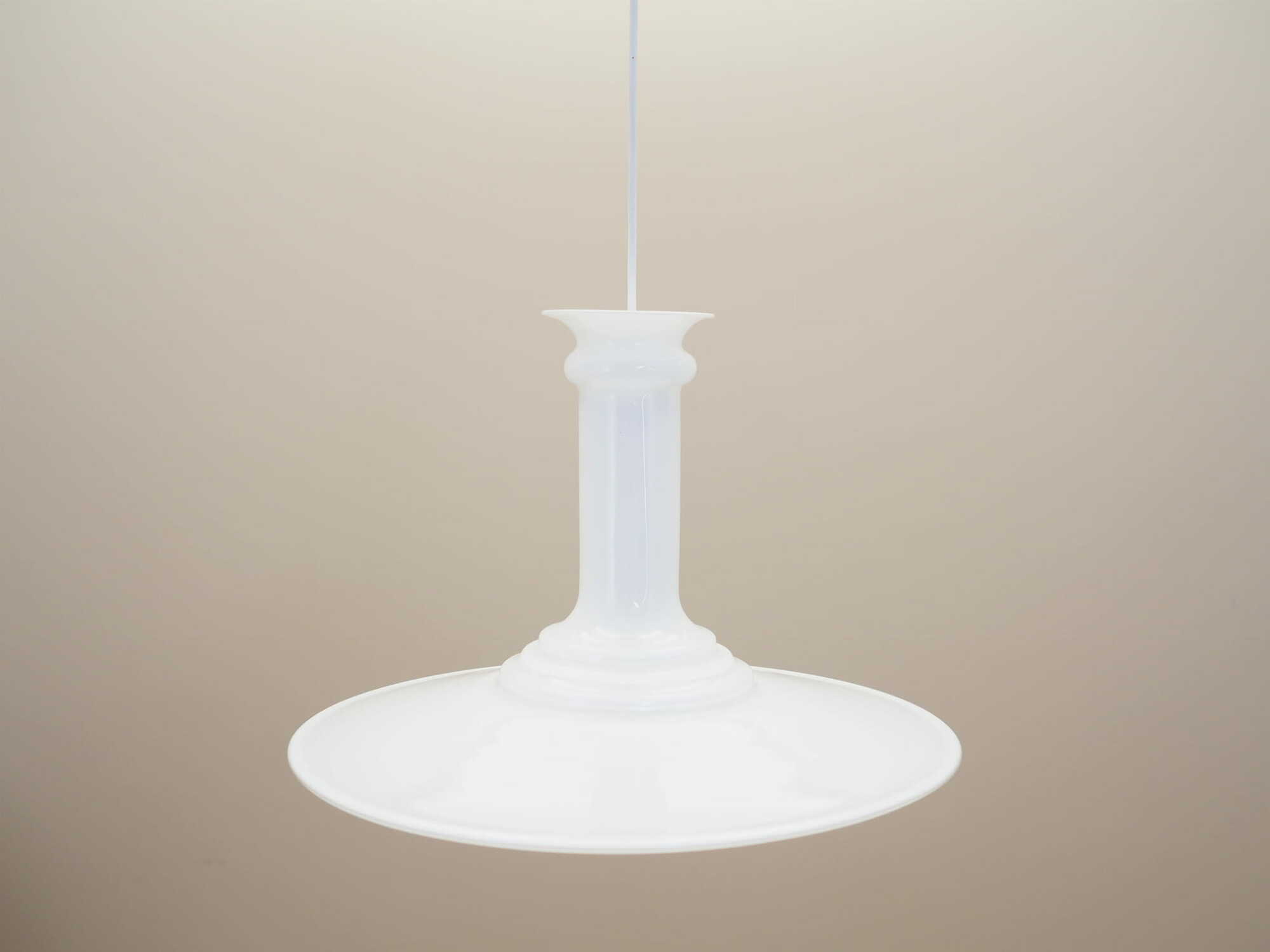 Pendant lamp glass white 1970s 2