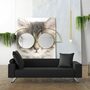 Groove Sofa 3-Sitzer Leder Schwarz 0