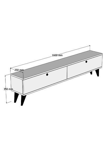 Paris Lowboard Holzfurnier Weiß 7