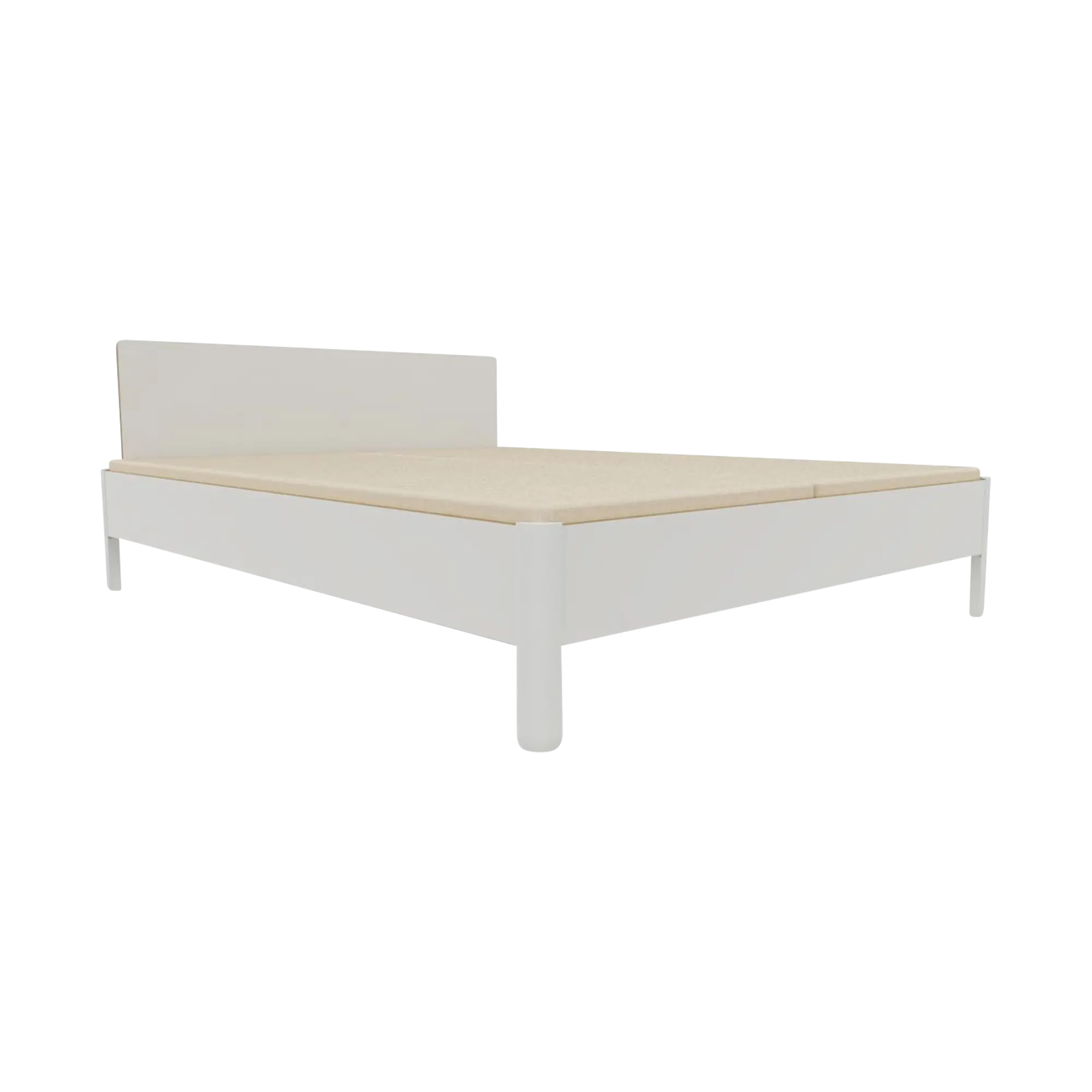 Nait Bett (inkl. 2 Lattenroste) Holz Weiß 0