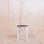 Hocker 60 Birke lackiert Weiß / Anthrazit 1