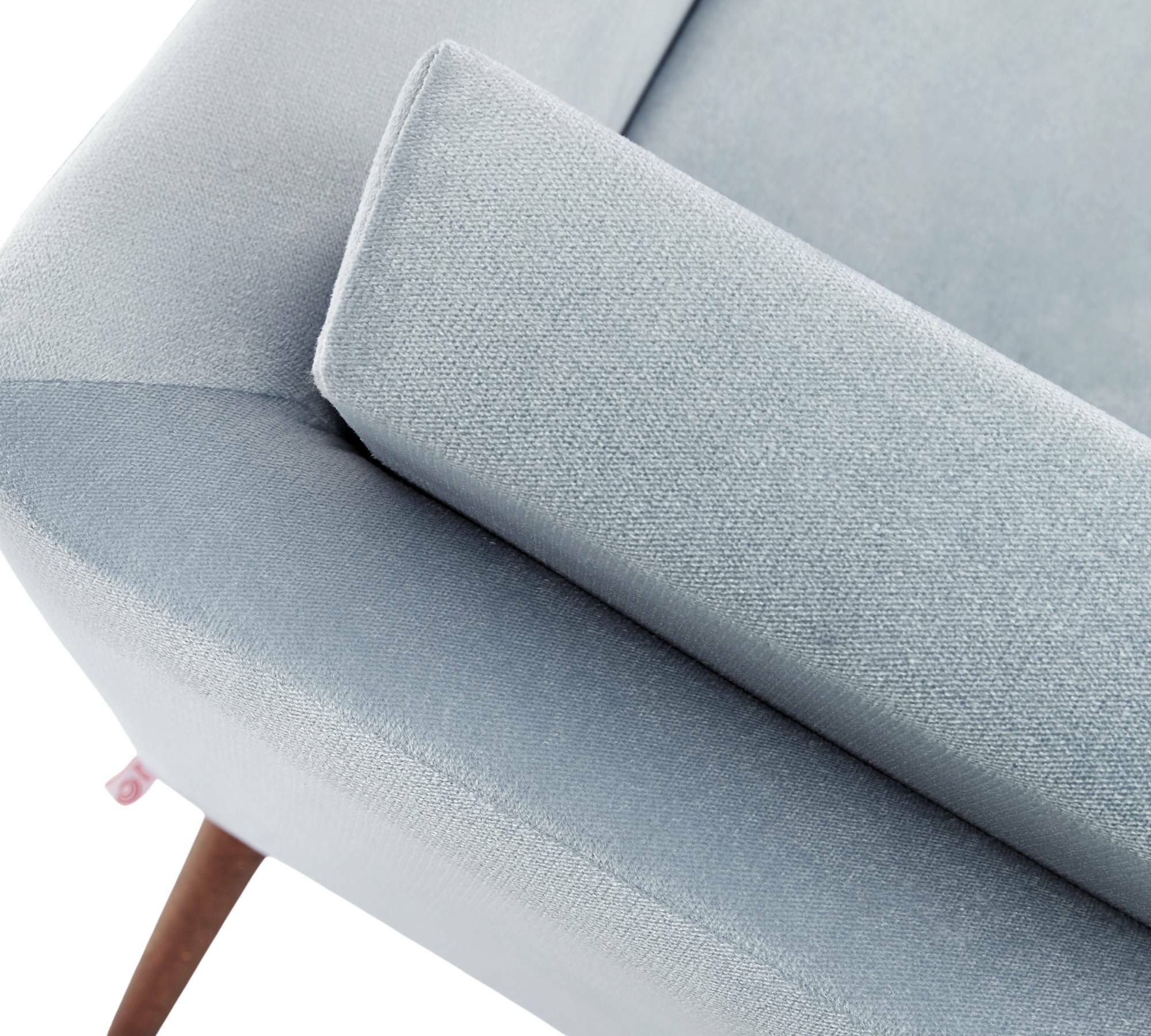 Supernova Sessel Samt Eisgrau Buchenholz 4