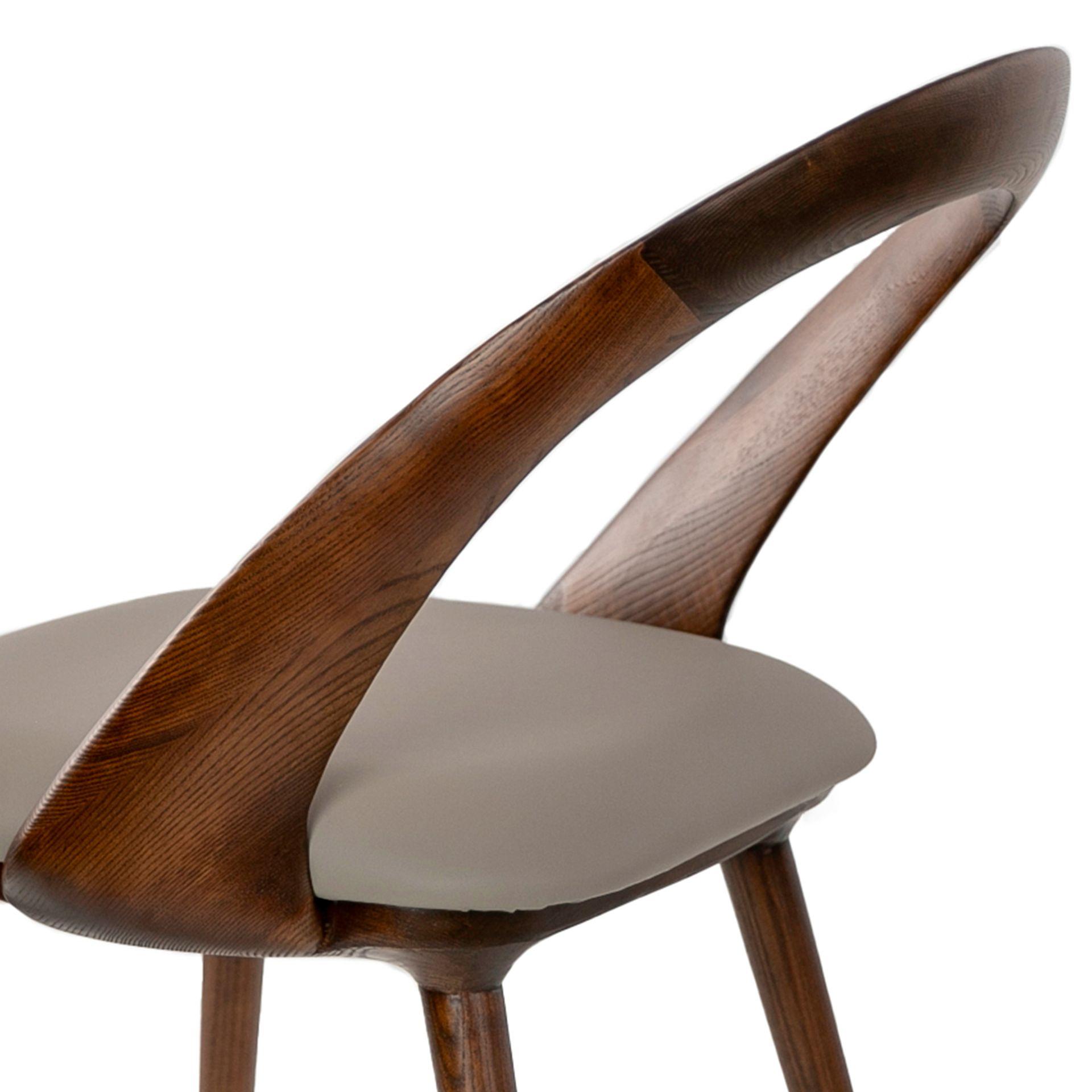 Dining chair faux leather gray 4