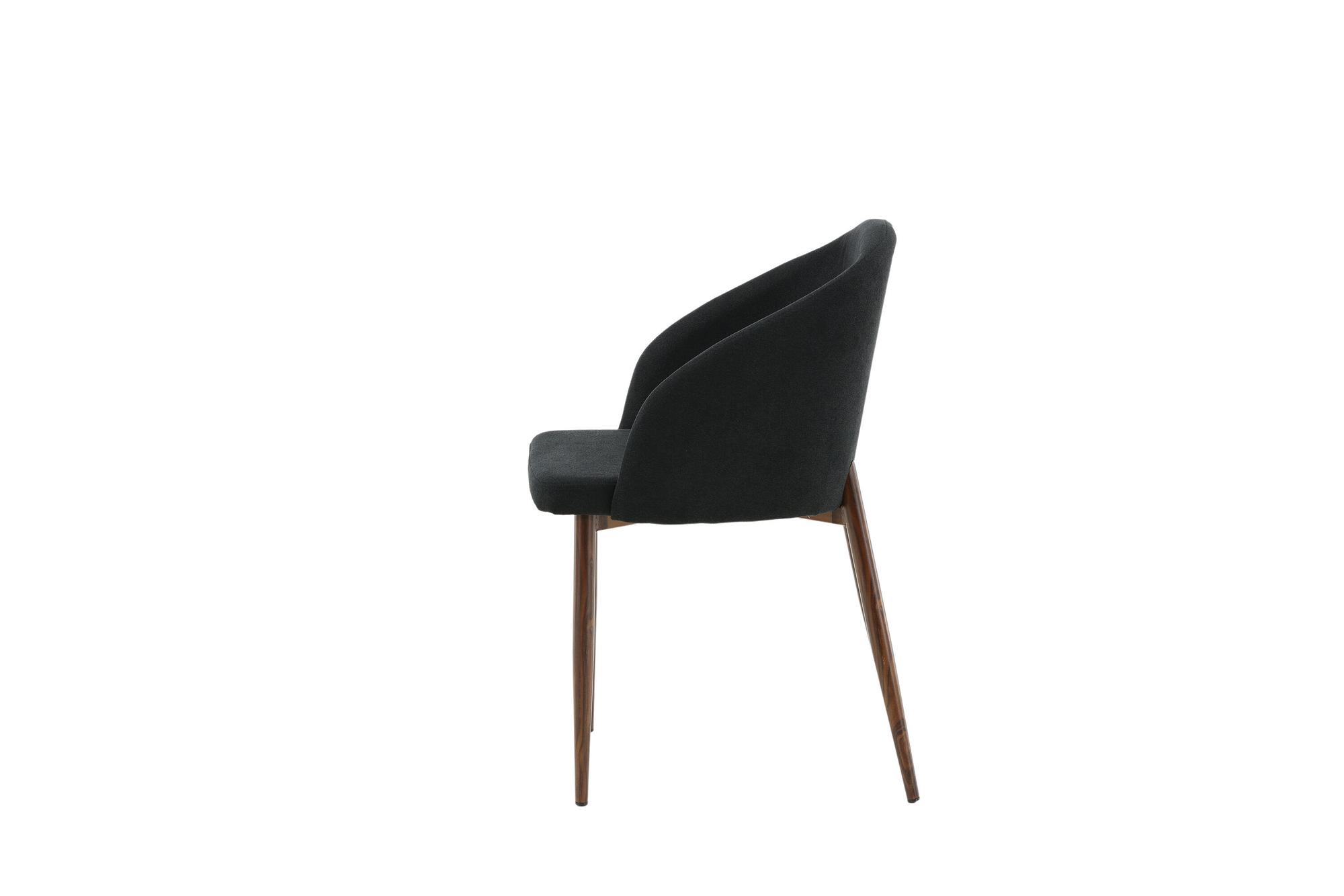 2x Arch Esszimmerstuhl-Set Walnuss Schwarz 4