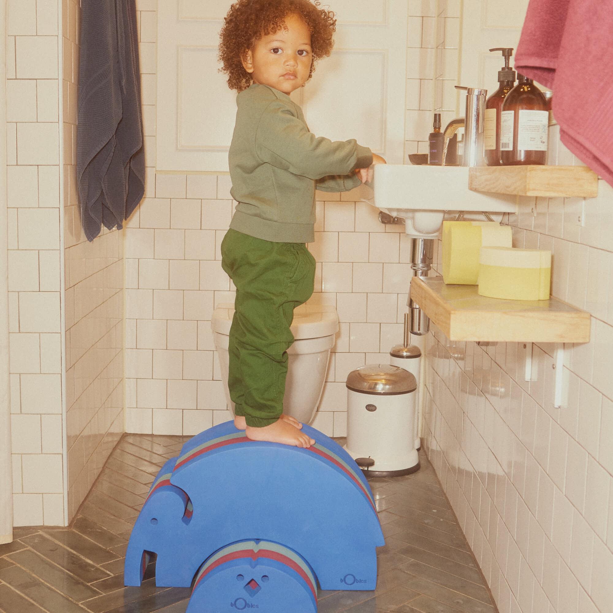 Elefant Großer Hocker Blau 6