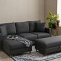 Sofa Récamiere Links Textil Anthrazit 1