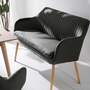 Küchensofa Webstoff Holz Grau 4