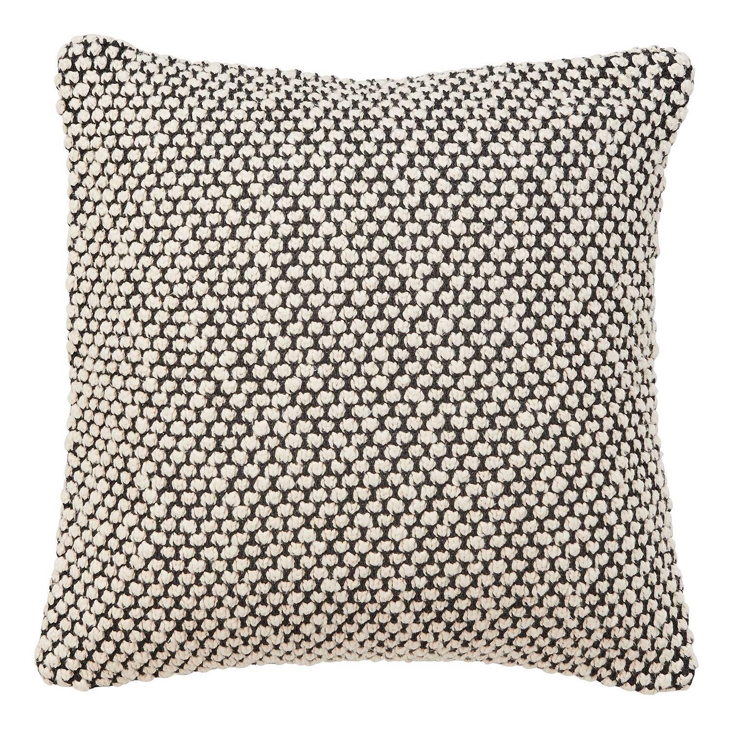 Soft Needle Decorative Cushion Cotton Grey 0