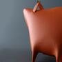 Sparschwein aus 100% Recyceltem Leder aus Spanien Braun 4