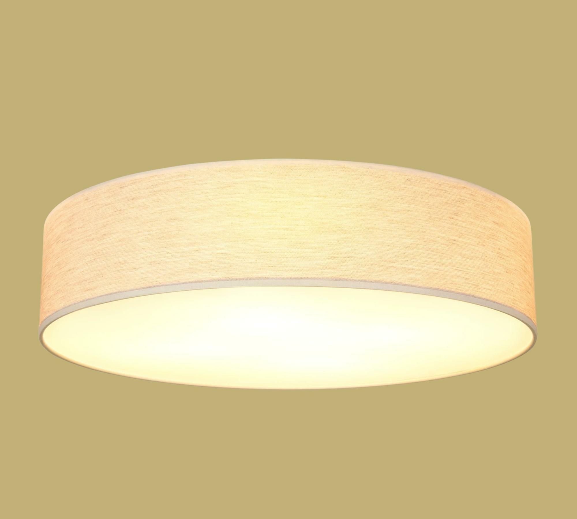 Deckenleuchte 4-flammig Leinenoptik Beige 1