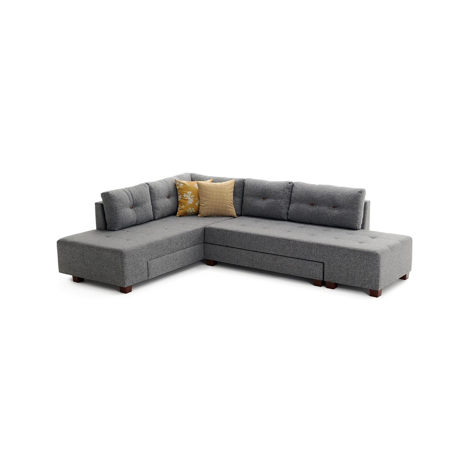 Manama Eckschlafsofa Links Grau 8