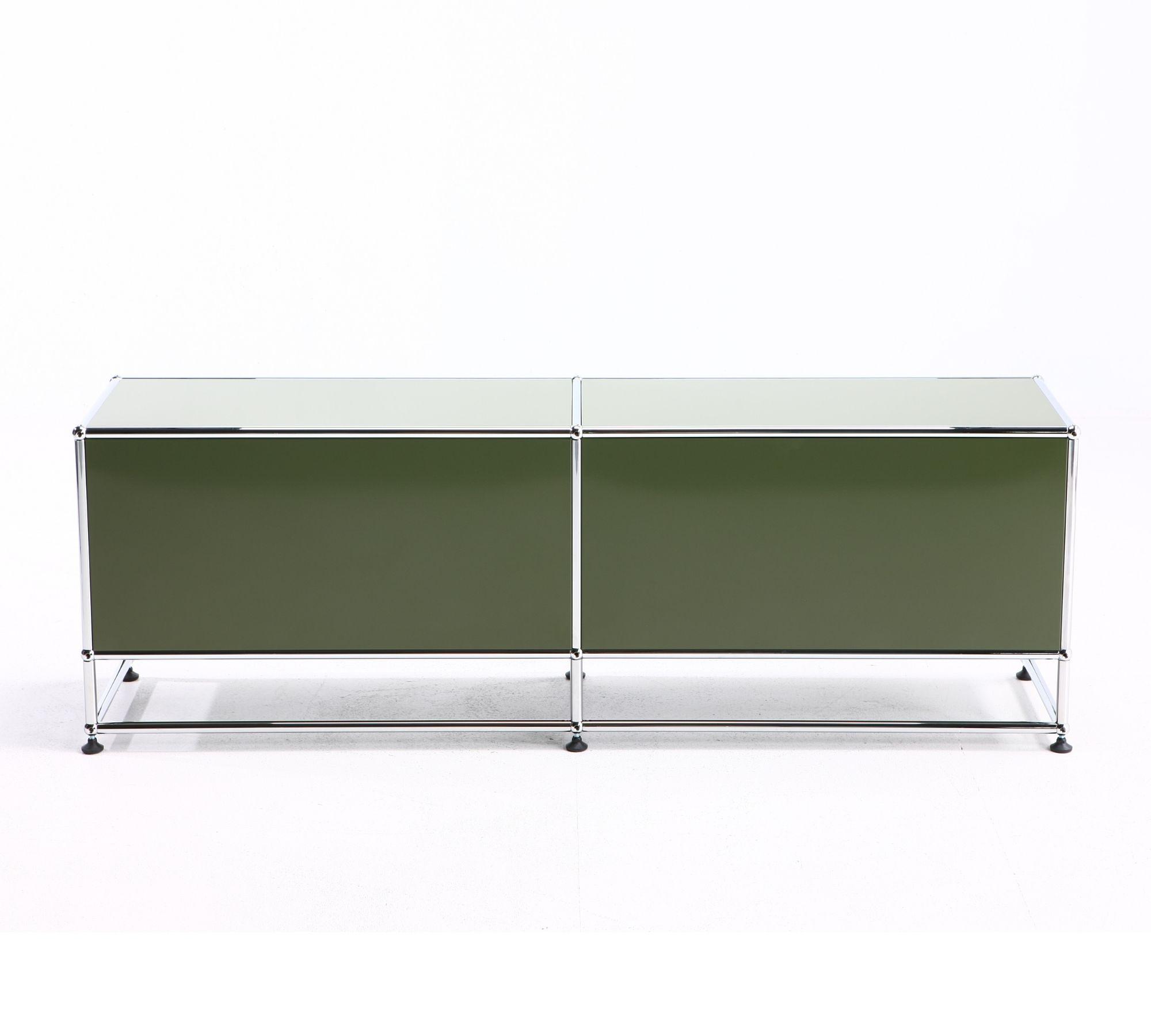 Lowboard 2x1 Mit 2 Schubladen Olivgrün  7