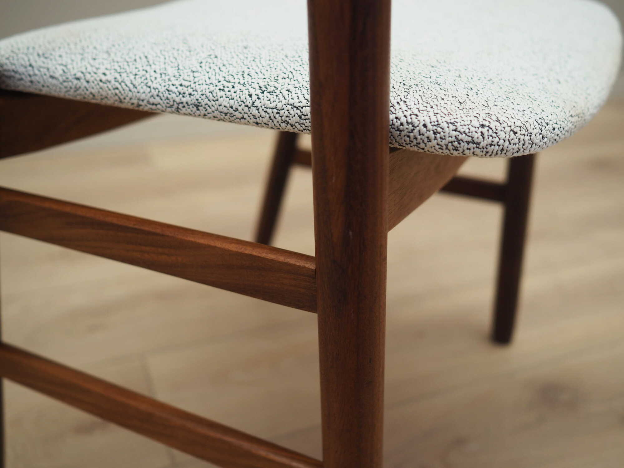 Vintage Armchair Teak White 1970s 9