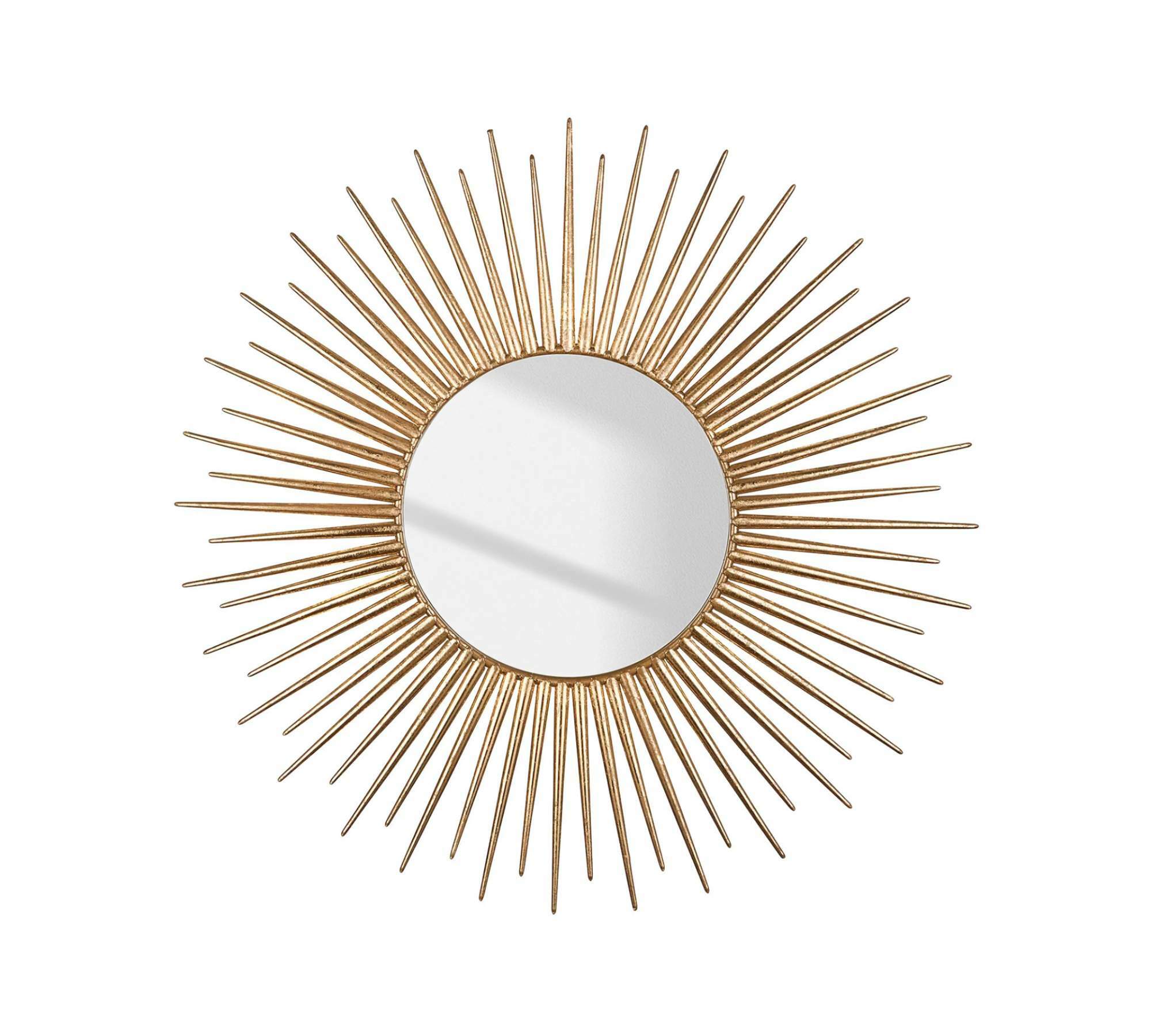 Runder Spiegel Eisen Glas Gold 1