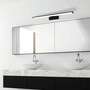 LED bathroom light 1-bulb plastic metal black 1