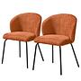 2x Polsterstuhl Charlisle Terracotta 1