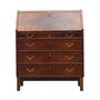 Vintage secretary desk, walnut wood, brown, 1960s 0